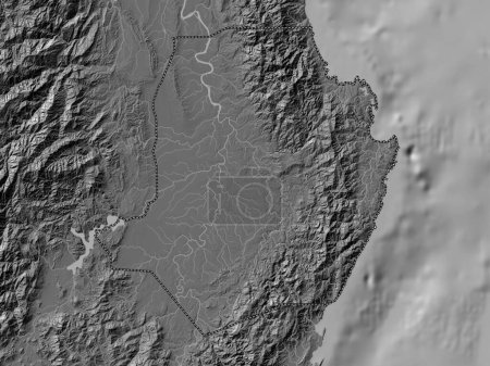 Téléchargez les photos : Isabela, province of Philippines. Bilevel elevation map with lakes and rivers - en image libre de droit