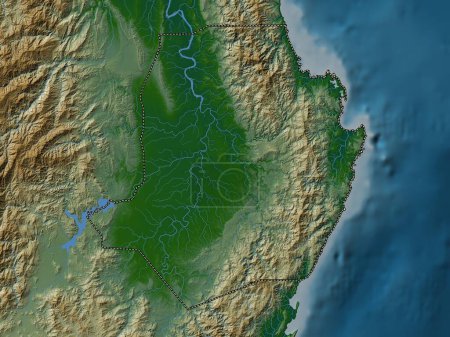 Foto de Isabela, province of Philippines. Colored elevation map with lakes and rivers - Imagen libre de derechos