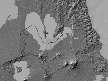 Photo for Laguna, province of Philippines. Bilevel elevation map with lakes and rivers - Royalty Free Image