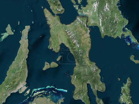 Foto de Leyte, province of Philippines. High resolution satellite map - Imagen libre de derechos