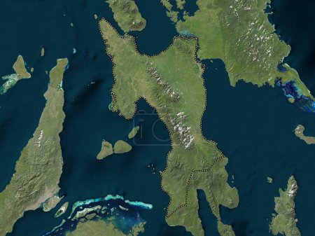 Foto de Leyte, province of Philippines. Low resolution satellite map - Imagen libre de derechos