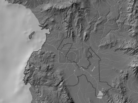Téléchargez les photos : Maguindanao, province of Philippines. Bilevel elevation map with lakes and rivers - en image libre de droit
