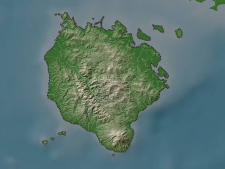 Foto de Marinduque, province of Philippines. Elevation map colored in wiki style with lakes and rivers - Imagen libre de derechos