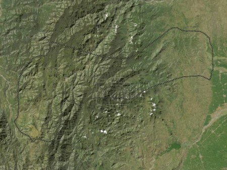Téléchargez les photos : Mountain Province, province of Philippines. Low resolution satellite map - en image libre de droit
