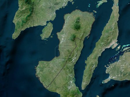 Téléchargez les photos : Negros Occidental, province of Philippines. High resolution satellite map - en image libre de droit