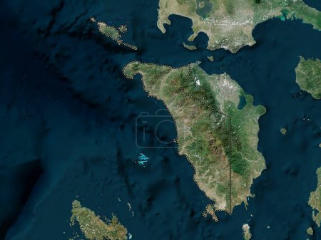 Téléchargez les photos : Occidental Mindoro, province of Philippines. High resolution satellite map - en image libre de droit