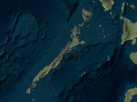 Photo for Palawan, province of Philippines. Low resolution satellite map - Royalty Free Image