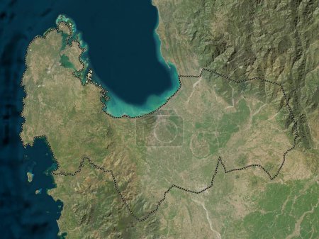 Téléchargez les photos : Pangasinan, province of Philippines. Low resolution satellite map - en image libre de droit