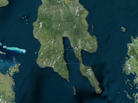 Téléchargez les photos : Southern Leyte, province of Philippines. High resolution satellite map - en image libre de droit