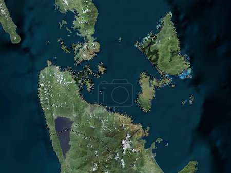 Foto de Surigao del Norte, province of Philippines. High resolution satellite map - Imagen libre de derechos