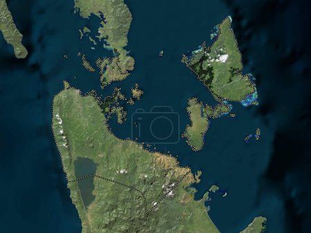 Téléchargez les photos : Surigao del Norte, province of Philippines. Low resolution satellite map - en image libre de droit