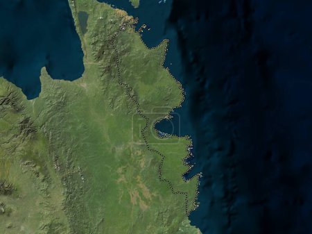 Téléchargez les photos : Surigao del Sur, province of Philippines. Low resolution satellite map - en image libre de droit