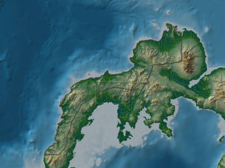 Photo for Zamboanga del Norte, province of Philippines. Colored elevation map with lakes and rivers - Royalty Free Image
