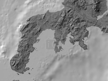 Photo for Zamboanga del Sur, province of Philippines. Bilevel elevation map with lakes and rivers - Royalty Free Image