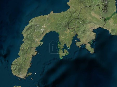 Photo for Zamboanga del Sur, province of Philippines. Low resolution satellite map - Royalty Free Image