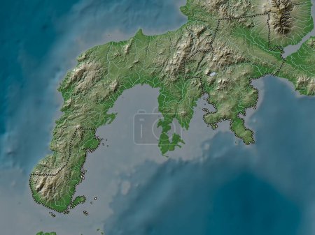 Photo for Zamboanga del Sur, province of Philippines. Elevation map colored in wiki style with lakes and rivers - Royalty Free Image