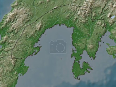 Foto de Zamboanga Sibugay, province of Philippines. Elevation map colored in wiki style with lakes and rivers - Imagen libre de derechos