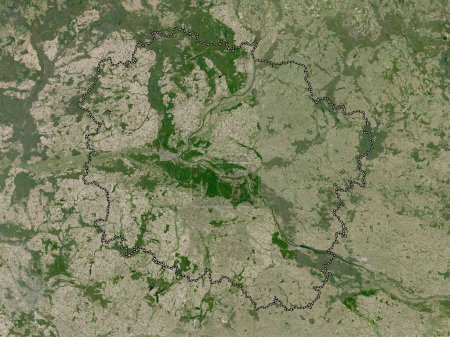Téléchargez les photos : Kujawsko-Pomorskie, voivodeship|province of Poland. Low resolution satellite map - en image libre de droit