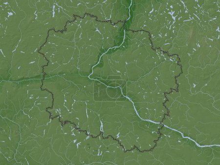Photo for Kujawsko-Pomorskie, voivodeship|province of Poland. Elevation map colored in wiki style with lakes and rivers - Royalty Free Image