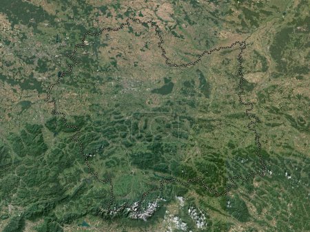 Téléchargez les photos : Malopolskie, voivodeship|province of Poland. Low resolution satellite map - en image libre de droit