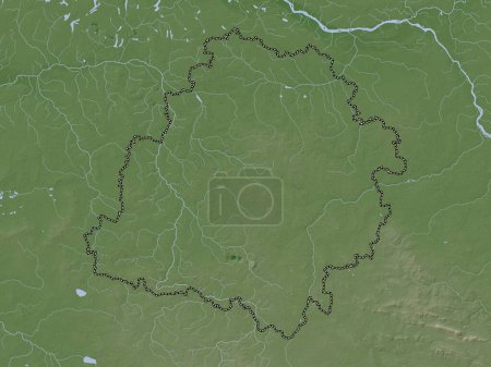 Foto de Lodzkie, voivodeship|province of Poland. Elevation map colored in wiki style with lakes and rivers - Imagen libre de derechos