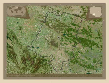 Foto de Opolskie, voivodeship|province of Poland. High resolution satellite map. Corner auxiliary location maps - Imagen libre de derechos