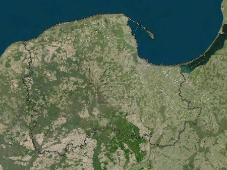 Photo for Pomorskie, voivodeship|province of Poland. Low resolution satellite map - Royalty Free Image