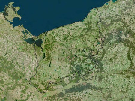 Téléchargez les photos : Zachodniopomorskie, voivodeship|province of Poland. High resolution satellite map - en image libre de droit