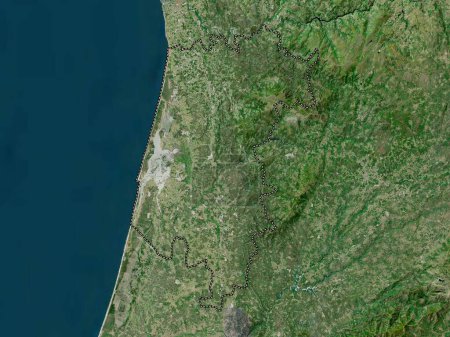 Téléchargez les photos : Aveiro, district of Portugal. High resolution satellite map - en image libre de droit