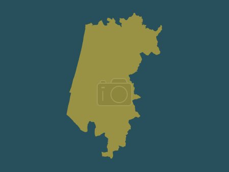 Photo for Aveiro, district of Portugal. Solid color shape - Royalty Free Image