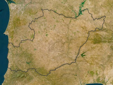 Photo for Beja, district of Portugal. Low resolution satellite map - Royalty Free Image