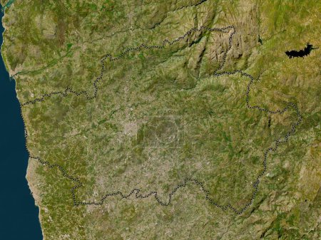 Téléchargez les photos : Braga, district of Portugal. Low resolution satellite map - en image libre de droit