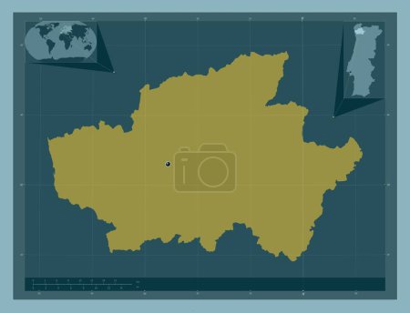 Photo for Braga, district of Portugal. Solid color shape. Corner auxiliary location maps - Royalty Free Image