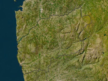 Téléchargez les photos : Viana do Castelo, district of Portugal. Low resolution satellite map - en image libre de droit