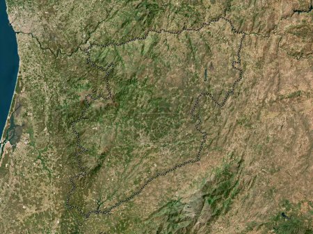 Téléchargez les photos : Viseu, district of Portugal. Low resolution satellite map - en image libre de droit
