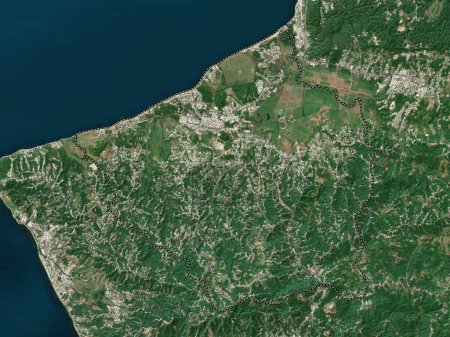 Photo for Aguada, municipality of Puerto Rico. Low resolution satellite map - Royalty Free Image