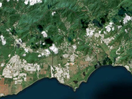 Téléchargez les photos : Arroyo, municipality of Puerto Rico. Low resolution satellite map - en image libre de droit