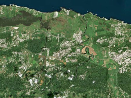 Foto de Barceloneta, municipality of Puerto Rico. Low resolution satellite map - Imagen libre de derechos