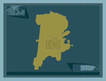 Foto de Barceloneta, municipality of Puerto Rico. Solid color shape. Corner auxiliary location maps - Imagen libre de derechos