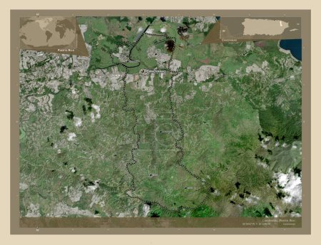 Photo for Canovanas, municipality of Puerto Rico. High resolution satellite map. Locations and names of major cities of the region. Corner auxiliary location maps - Royalty Free Image
