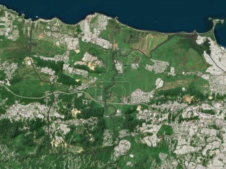 Téléchargez les photos : Dorado, municipality of Puerto Rico. Low resolution satellite map - en image libre de droit