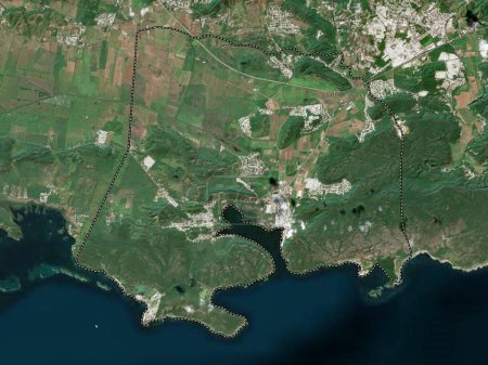 Photo for Guanica, municipality of Puerto Rico. Low resolution satellite map - Royalty Free Image