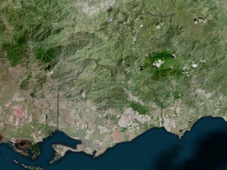 Téléchargez les photos : Guayama, municipality of Puerto Rico. High resolution satellite map - en image libre de droit