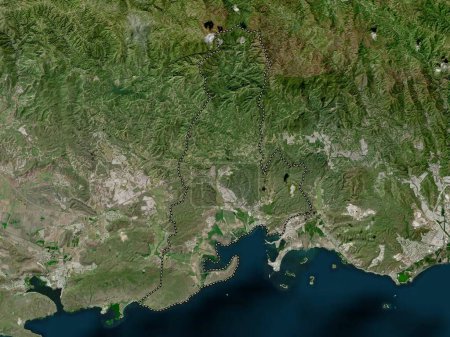 Téléchargez les photos : Guayanilla, municipality of Puerto Rico. High resolution satellite map - en image libre de droit