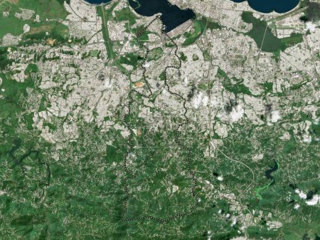 Photo for Guaynabo, municipality of Puerto Rico. Low resolution satellite map - Royalty Free Image