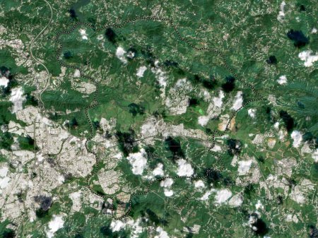 Photo for Gurabo, municipality of Puerto Rico. Low resolution satellite map - Royalty Free Image