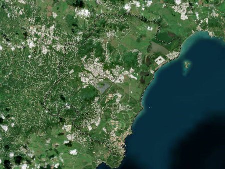 Téléchargez les photos : Humacao, municipality of Puerto Rico. Low resolution satellite map - en image libre de droit