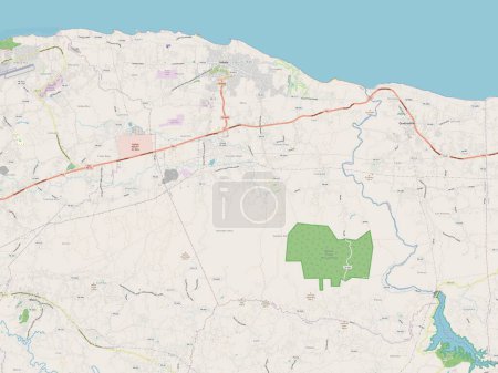 Téléchargez les photos : Isabela, municipality of Puerto Rico. Open Street Map - en image libre de droit
