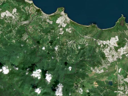 Photo for Luquillo, municipality of Puerto Rico. Low resolution satellite map - Royalty Free Image