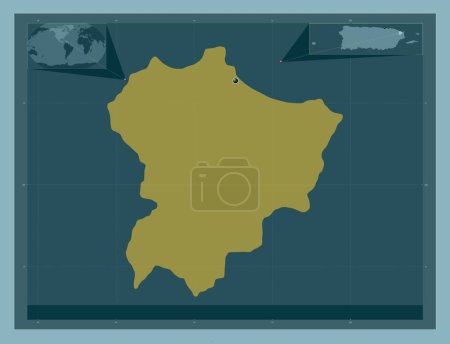 Photo for Luquillo, municipality of Puerto Rico. Solid color shape. Corner auxiliary location maps - Royalty Free Image